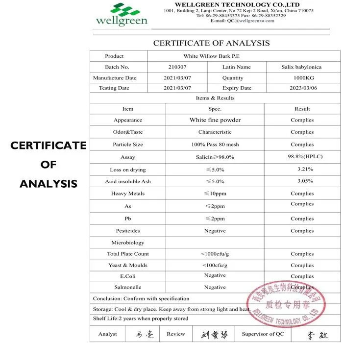 White Willow Bark Extract Powder
